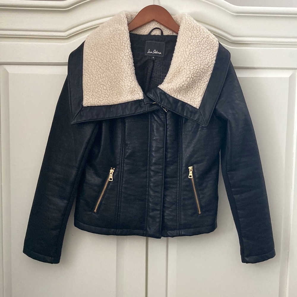 Sam Edelman black vegan leather jacket